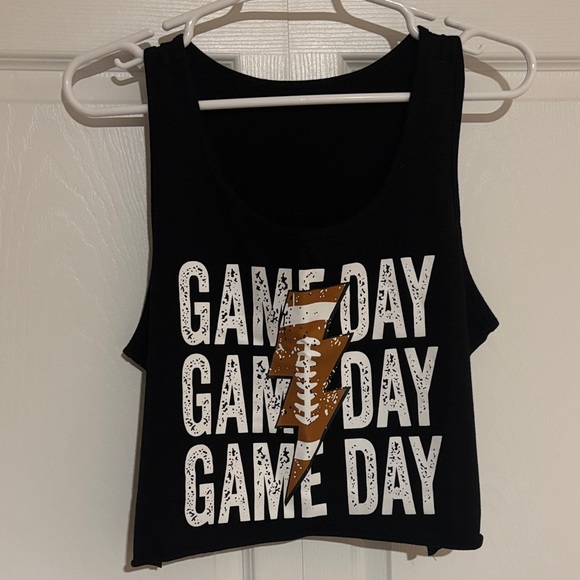 HRIUYI Tops - Women's Black Game Day Tank Top with Football Graphic
